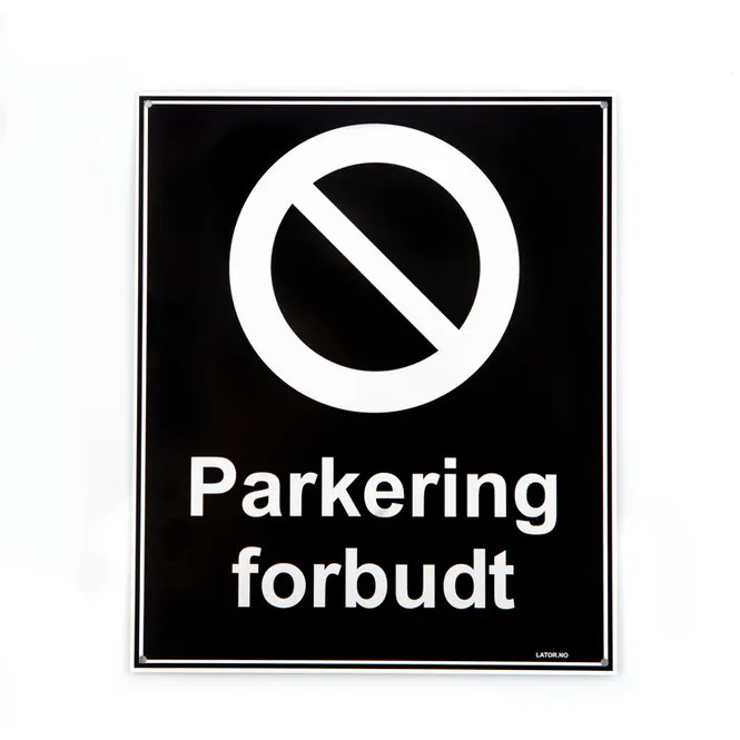 Hovedbilde Privatrettslig skilt -Parkering forbudt 25x30 cm