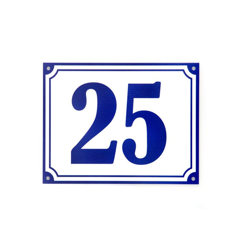 Husnummer blå  14x18 cm