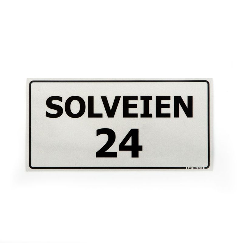 Selvklebende merke i refleks                         10x20cm