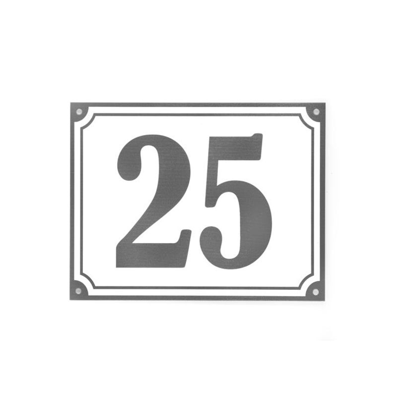 Husnummer grå  14x18 cm