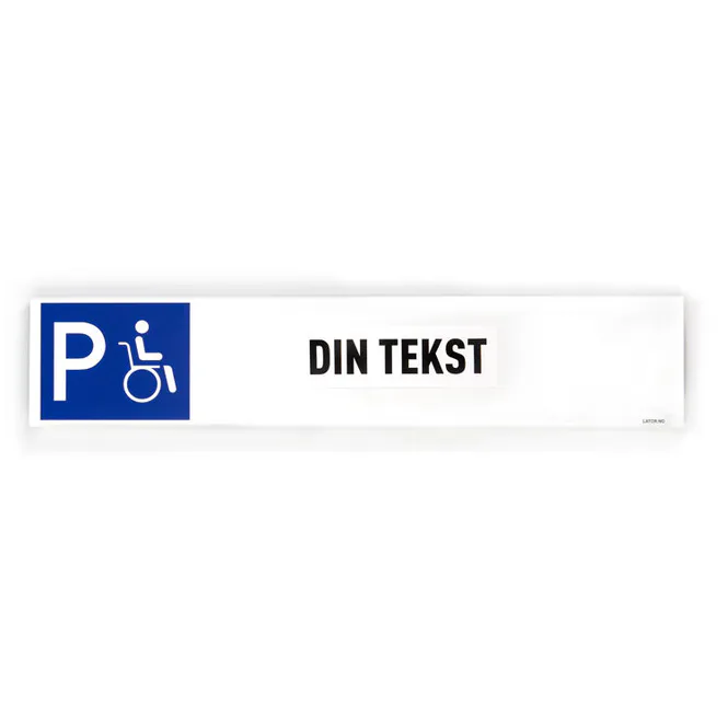 Hovedbilde Parkeringsskilt din egen tekst -til stolpe 10x50 ...