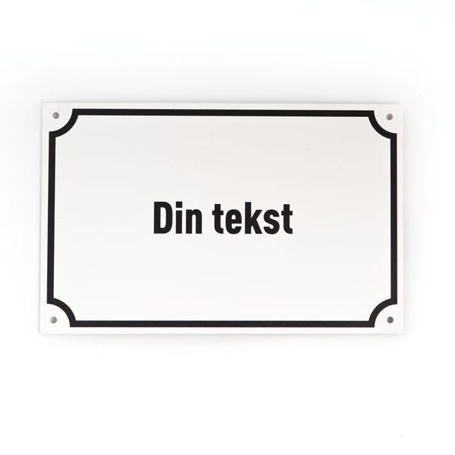 Hovedbilde Husnummer 14x22 cm - Hvit plate