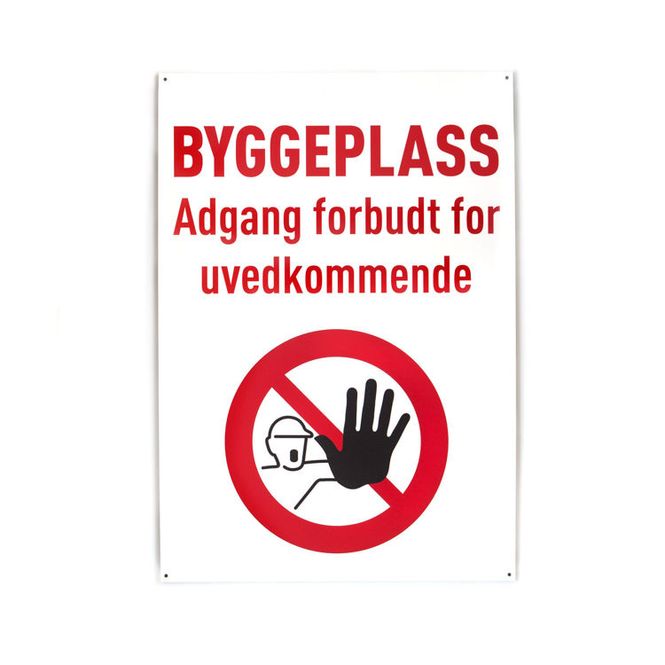 Hovedbilde Byggeplass skilt