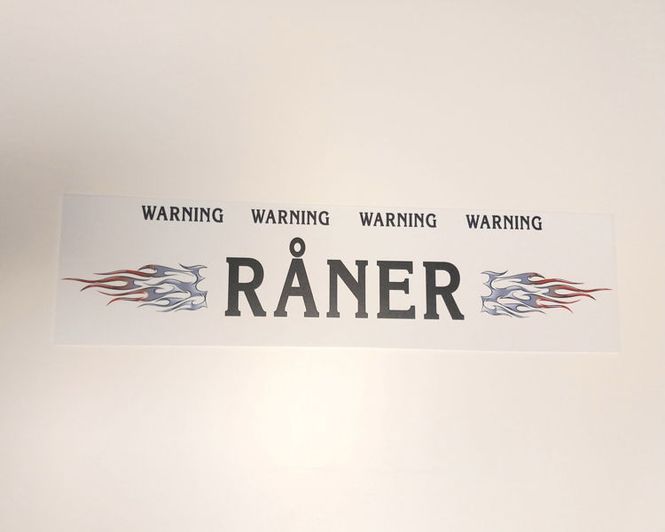 Hovedbilde Råner plastskilt 10x40 cm