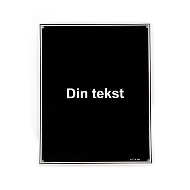 Hovedbilde Privatrettslig skilt -din egen tekst 20x25 cm