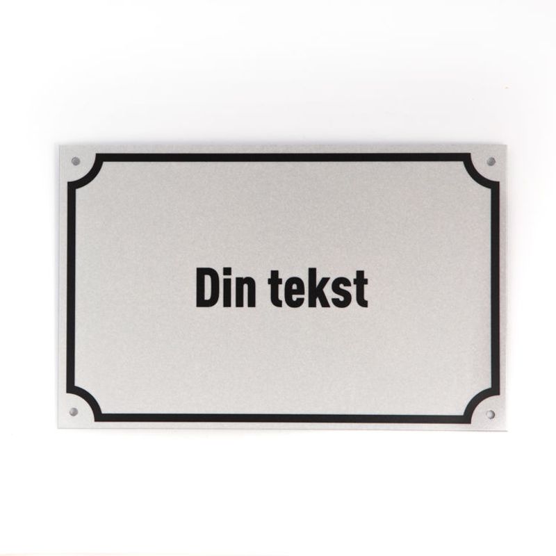 Husnummer 14x22 cm - Reflekterende plate