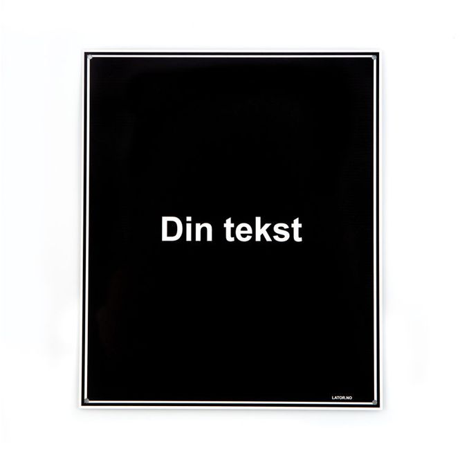 Hovedbilde Privatrettslig skilt -din egen tekst 25x30 cm