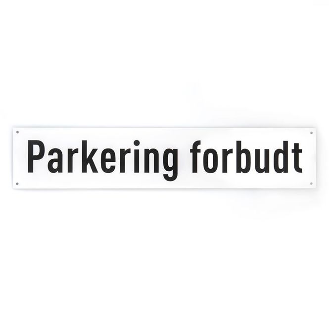 Hovedbilde Parkering forbudt -for vegg 10x50 cm