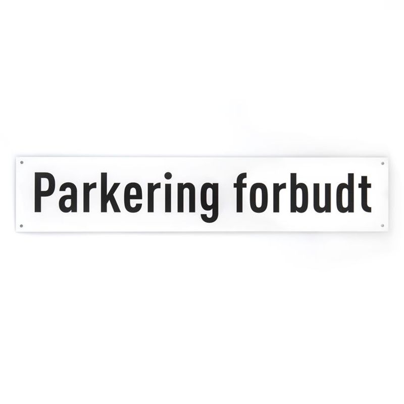 Parkering forbudt -for vegg 10x50 cm