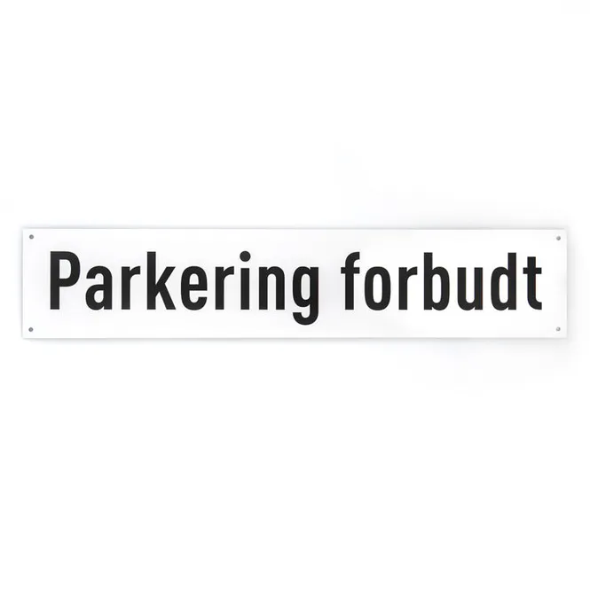 Hovedbilde Parkering forbudt -for vegg 10x50 cm