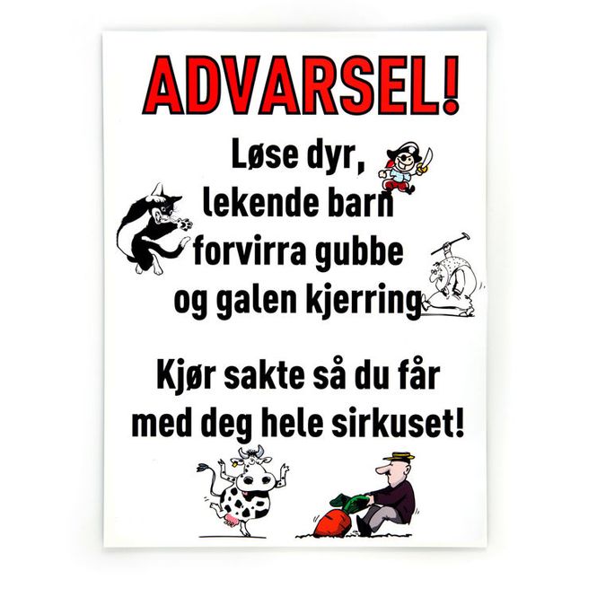 Hovedbilde Kjør sakte Plastskilt