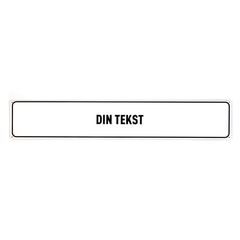 Gateskilt rund ramme 14x80 cm