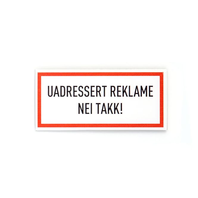 Hovedbilde Uadressert reklame -aluminium                     ...