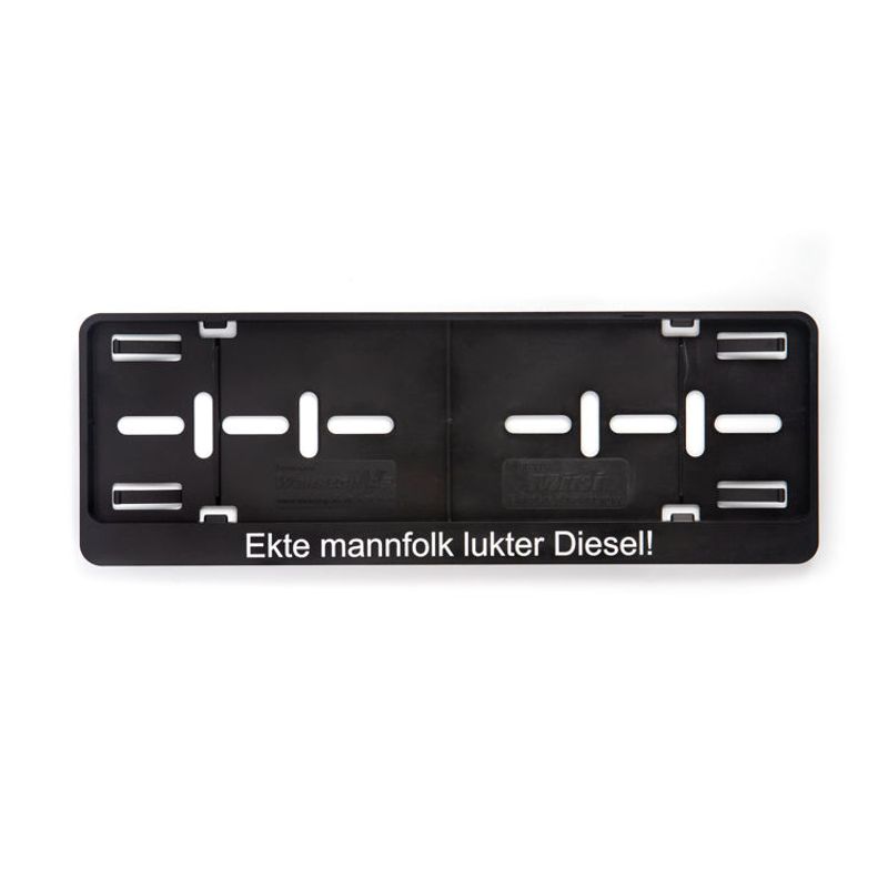 Skiltramme til traktor med tekst