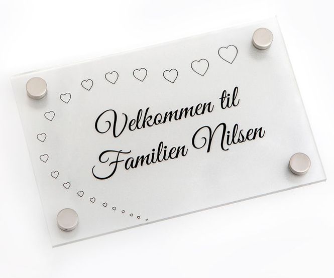 Hovedbilde Akrylskilt med frostet bakside og avst.stk. i ...