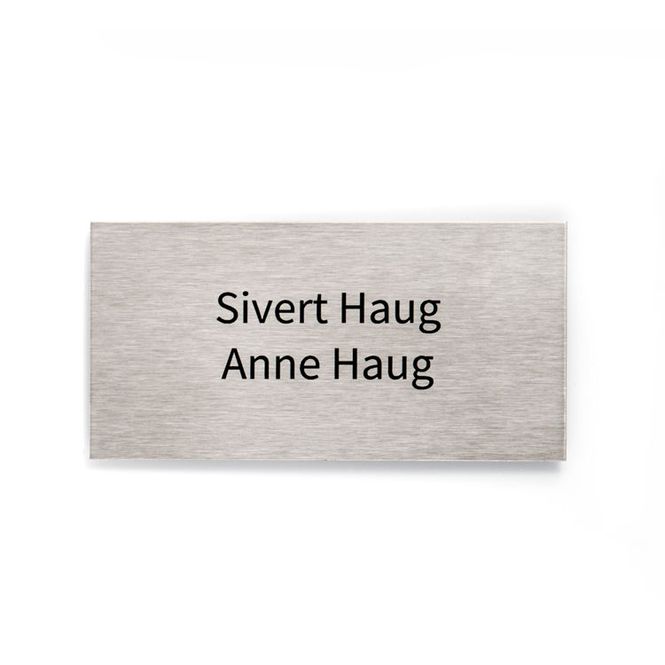 Hovedbilde Postkasseskilt -stål      5x10 cm